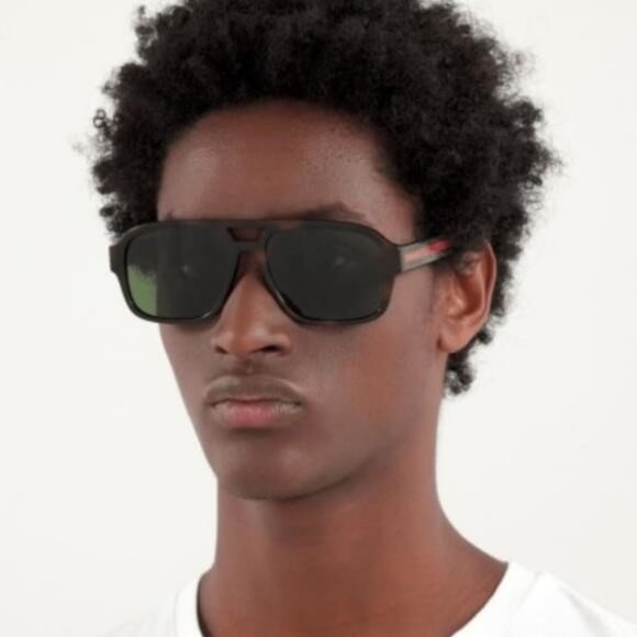 Gucci Tortoise Shell Sunglasses with Green Lenses GG0925s 002 - Picture 6 of 14